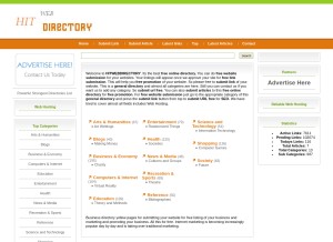How hitwebdirectory.com looks like on a tablet such as an iPad.