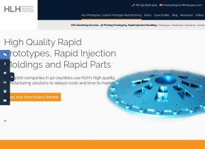 How hlhprototypes.com looks like on a tablet such as an iPad.