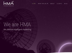 How hmamarketing.com looks like on a tablet such as an iPad.