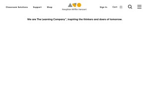 How hmhco.com looks like on a tablet such as an iPad.