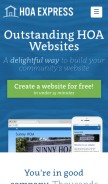How hoa-express.com looks like on a mobile device such as an iPhone.