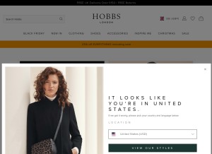 How hobbs.com looks like on a tablet such as an iPad.