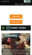 How hobbyfarms.com looks like on a mobile device such as an iPhone.