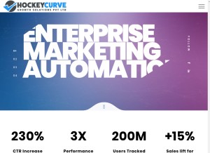 How hockeycurve.com looks like on a tablet such as an iPad.