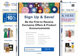 How hodgesbadge.com looks like on a tablet such as an iPad.