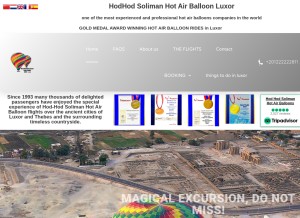 How hodhodsolimanballoons.com looks like on a tablet such as an iPad.