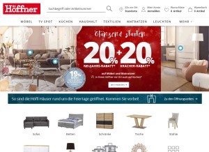 How hoeffner.de looks like on a tablet such as an iPad.