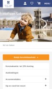 How hofvansaksen.nl looks like on a mobile device such as an iPhone.