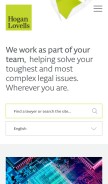 How hoganlovells.com looks like on a mobile device such as an iPhone.