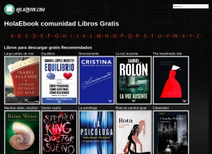 How holaebook.com looks like on a tablet such as an iPad.