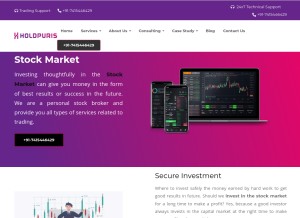 How holdpuris.com looks like on a tablet such as an iPad.