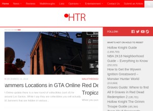 How holdtoreset.com looks like on a tablet such as an iPad.