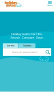 How holidayautos.com looks like on a mobile device such as an iPhone.