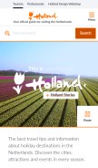 How holland.com looks like on a mobile device such as an iPhone.