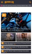 How hollywood.com looks like on a mobile device such as an iPhone.
