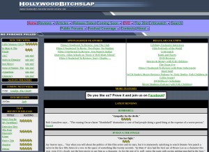 How hollywoodbitchslap.com looks like on a tablet such as an iPad.