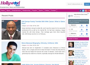 How hollywoodmask.com looks like on a tablet such as an iPad.