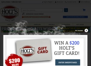 How holts.com looks like on a tablet such as an iPad.