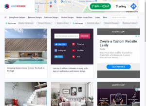 How home-designing.com looks like on a tablet such as an iPad.