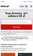 How home.pl looks like on a mobile device such as an iPhone.