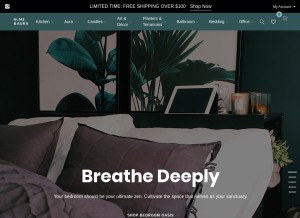How homeandaura.com looks like on a tablet such as an iPad.