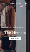 How homeandgallery.com looks like on a mobile device such as an iPhone.