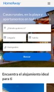 How homeaway.es looks like on a mobile device such as an iPhone.