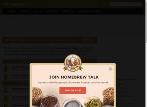 How homebrewtalk.com looks like on a tablet such as an iPad.