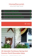 How homedecorish.com looks like on a mobile device such as an iPhone.