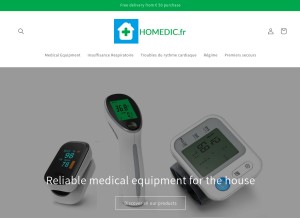 How homedic.fr looks like on a tablet such as an iPad.