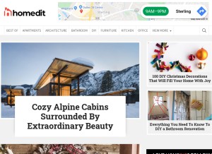 How homedit.com looks like on a tablet such as an iPad.