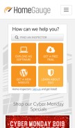 How homegauge.com looks like on a mobile device such as an iPhone.