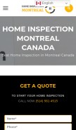 How homeinspectionmontrealca.com looks like on a mobile device such as an iPhone.
