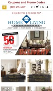 How homelivingfurniture.com looks like on a mobile device such as an iPhone.