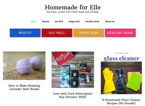 How homemadeforelle.com looks like on a tablet such as an iPad.