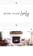 How homemadelovely.com looks like on a mobile device such as an iPhone.