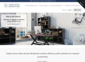 How homeofficemakeover.com looks like on a tablet such as an iPad.