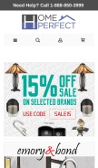 How homeperfect.com looks like on a mobile device such as an iPhone.