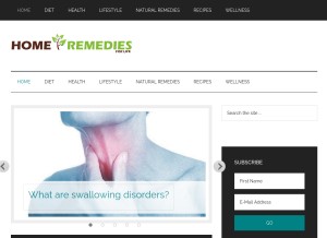 How homeremediesforlife.net looks like on a tablet such as an iPad.