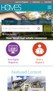 How homesandland.com looks like on a mobile device such as an iPhone.