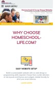 How homeschool-life.com looks like on a mobile device such as an iPhone.