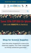 How homesciencetools.com looks like on a mobile device such as an iPhone.