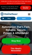 How homeseer.com looks like on a mobile device such as an iPhone.