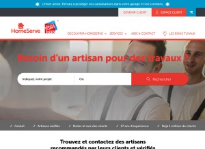 How homeserve.com looks like on a tablet such as an iPad.