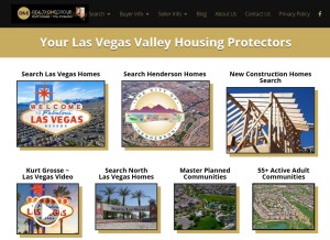 How homesforsale.vegas looks like on a tablet such as an iPad.
