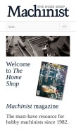 How homeshopmachinist.net looks like on a mobile device such as an iPhone.