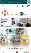 How homespacedecor.com looks like on a mobile device such as an iPhone.