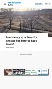 How hometownlife.com looks like on a mobile device such as an iPhone.