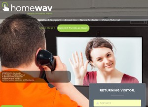 How homewav.com looks like on a tablet such as an iPad.