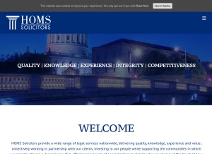 How homs.ie looks like on a tablet such as an iPad.